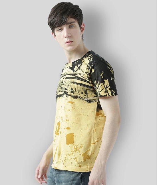 Huetrap - Yellow Cotton Regular Fit Mens T-Shirt ( Pack of 1 ) - None