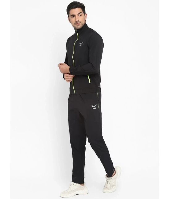 YUUKI - Black Polyester Regular Fit Solid Mens Sports Tracksuit ( Pack of 1 ) - None