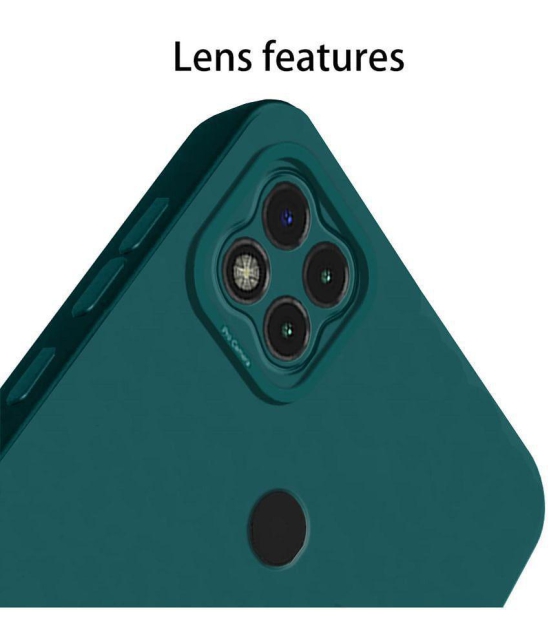 Case Vault Covers - Green Silicon Plain Cases Compatible For Xiaomi Mi Redmi 10A ( Pack of 1 ) - Green