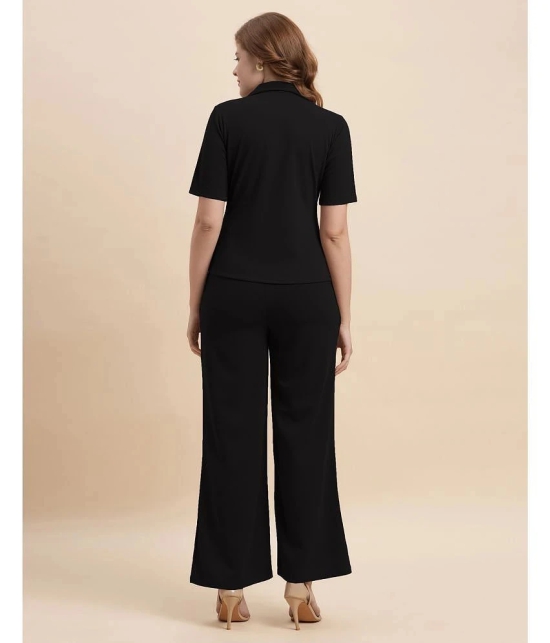 Selvia Black Solid Pant Top Set - None