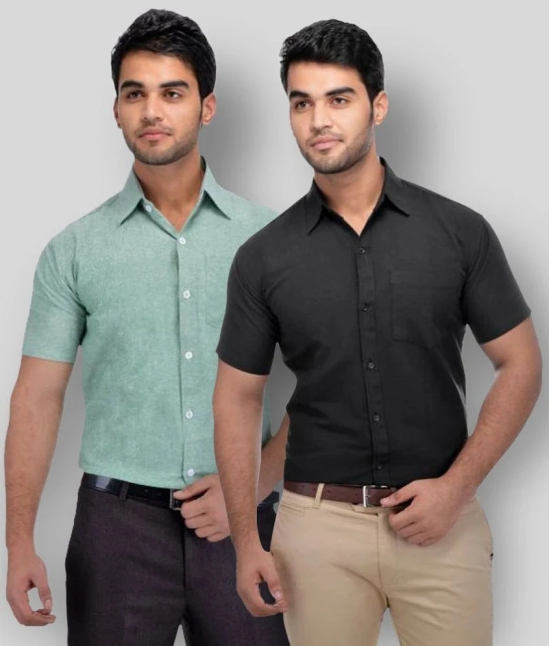 DESHBANDHU DBK - Multicolor Cotton Regular Fit Mens Formal Shirt (Pack of 2) - None