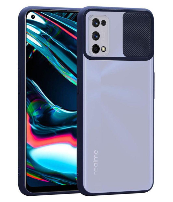 Realme Narzo 20 Pro Glass Cover Shining Stars - Blue Hybrid Shutter Back Cover - Blue