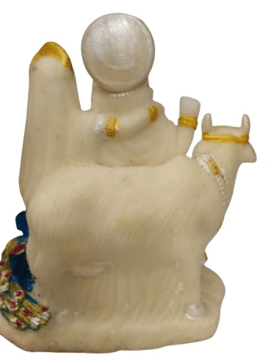 White & Gold Made Of  Pvc Material Radha Krishna Hindu Idol For Home Decor | Pooja Needs