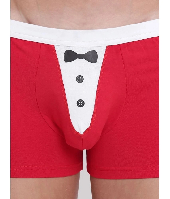 La Intimo Cotton Blend Mens Trunks ( Red ) LITR005 - None