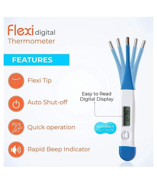 Mcp Dual Scale C and F Oral Digital Thermometer Flexible Waterproof Flexible