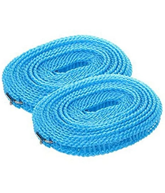 Set of 2 Clothes Lines Windproof Laundry Line for Outdoor Indoor Home Laundry Drying Rope 5 Meter, Pack of 2 (Each Cloth String is 5 Meter Long)(Random Color)