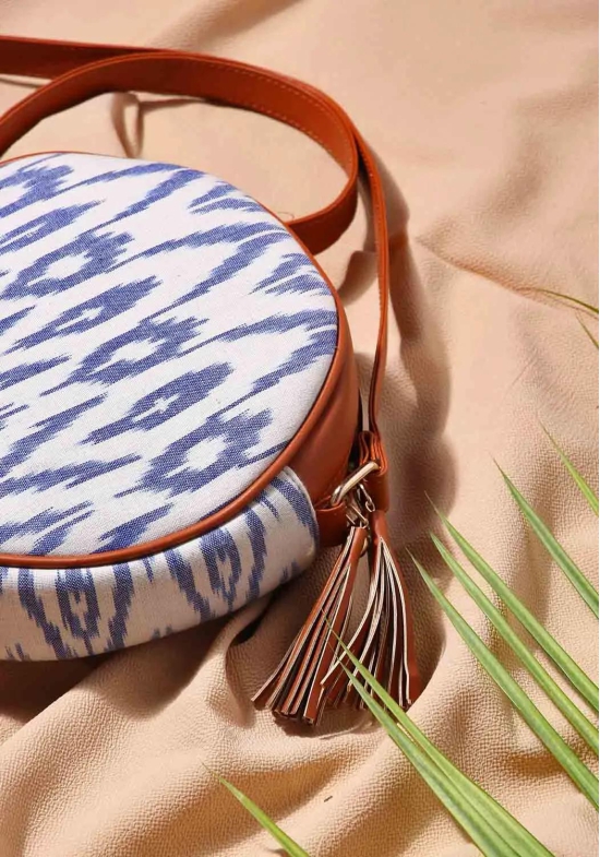 Blue & White Ikat Sling bag