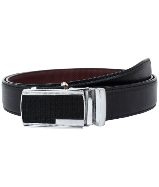 Zacharias - Black Leather Men's Reversible Belt ( Pack of 1 ) - None