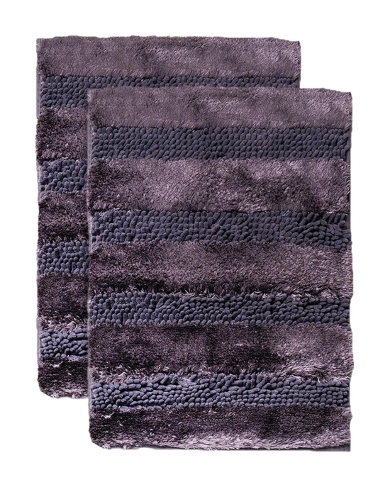 38X58 CM Silky Bathmat Online | Crown Home-Set Of 4 / Blue