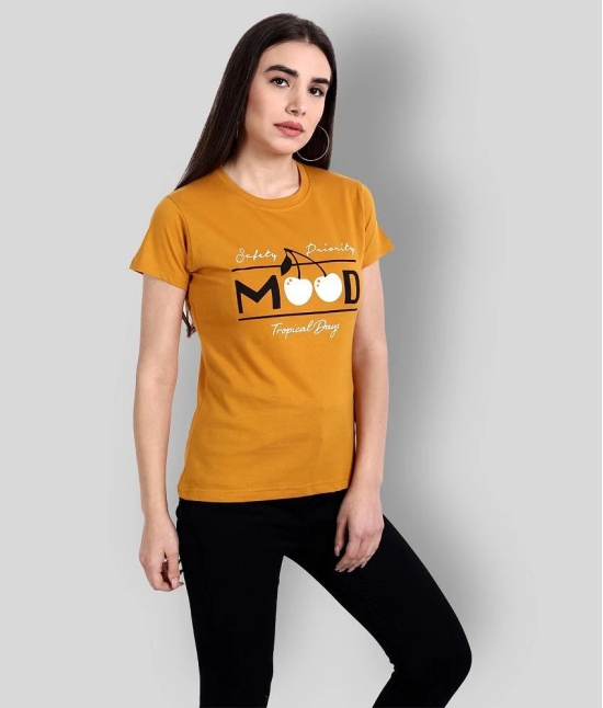 Fabflee Cotton Yellow T-Shirts - Single - M