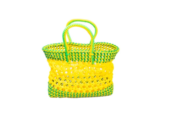 Handwoven Market Basket with Double Handles