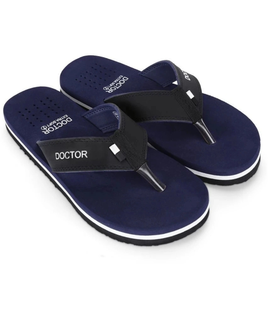 DOCTOR EXTRA SOFT - Blue Mens Thong Flip Flop - None