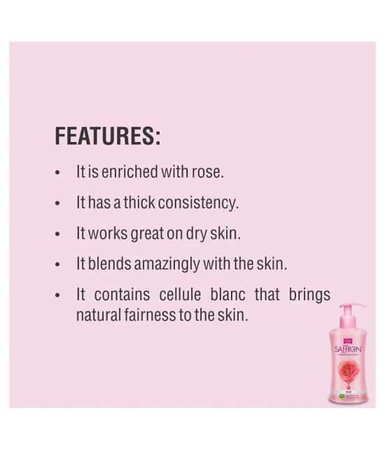 VI-JOHN Saffron Fairness Body Lotion Rose 250ml Pack of 2