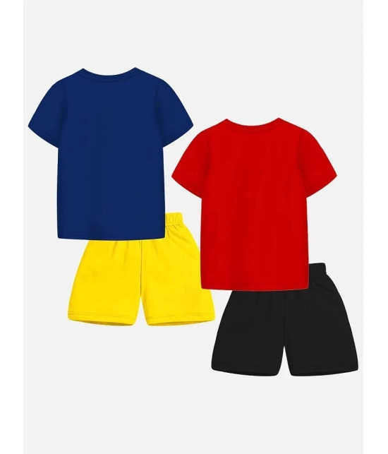 Trampoline Multicolor Cotton Blend Boys T-Shirt & Shorts ( Pack of 2 ) - None