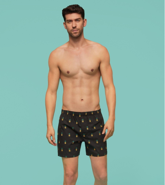 Remix Cotton Boxers Pineapple Black XL