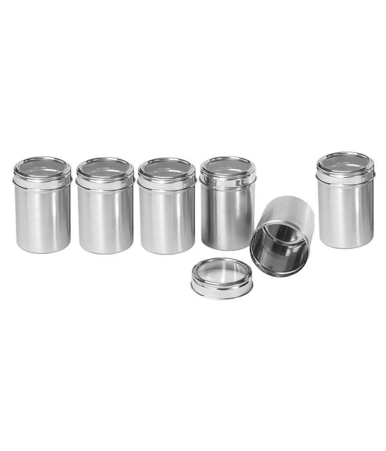 Dynore Canisters Steel Food Container Set of 6 500 mL - Silver