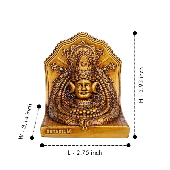 Artarium Car Dashboard Resin Khatu Shyam Idol Home Decor Item Khatu Shyam Murti Statue for Gift (Pack-1) Height 3.93 inch