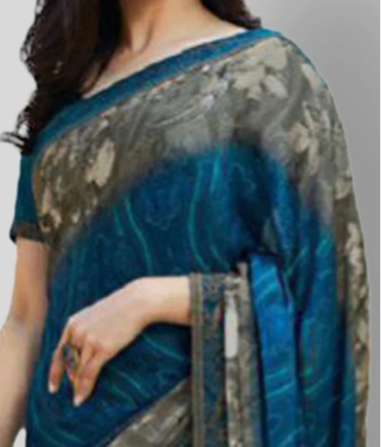 Gazal Fashions - Multicolor Chiffon Saree With Blouse Piece (Pack of 1)