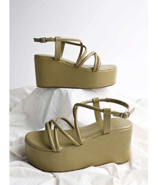 Shoetopia - Green Women''s Sandal Heels - None