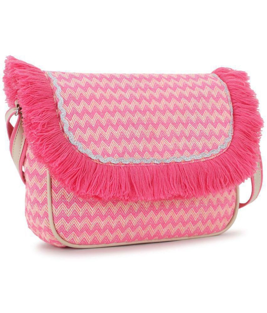 Anekaant - Pink Fabric Sling Bag - Pink