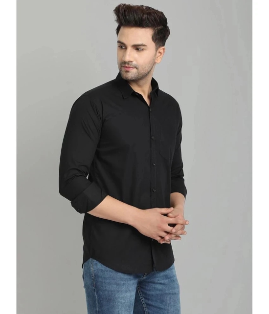 VERTUSY - Black 100% Cotton Regular Fit Mens Casual Shirt ( Pack of 1 ) - None