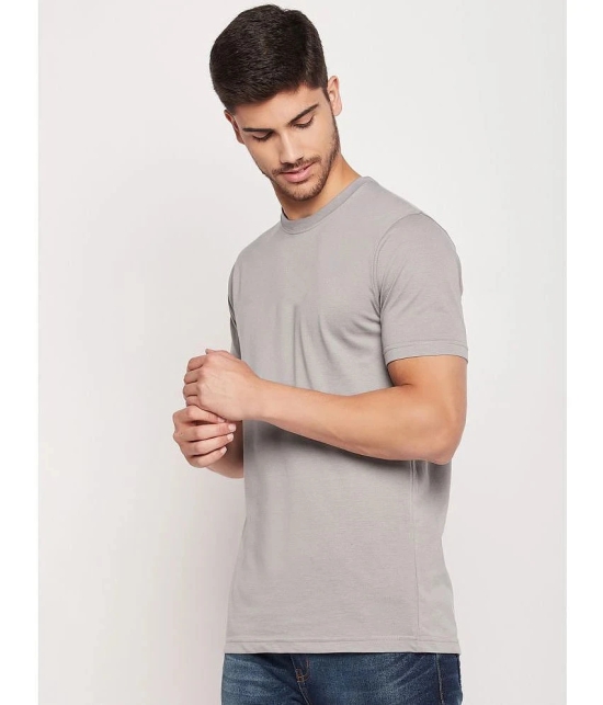 UNIBERRY - Medium Grey Cotton Blend Regular Fit Mens T-Shirt ( Pack of 1 ) - None