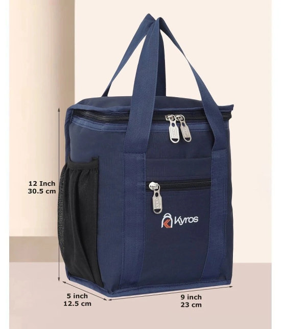 Kyros Blue Polyester Lunch Bag Pack of 1 - Blue