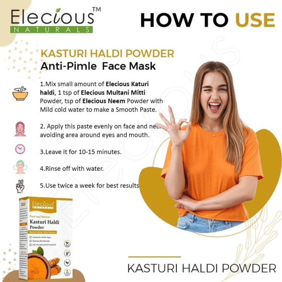 Elecious Kasturi Haldi Powder (100 grams)