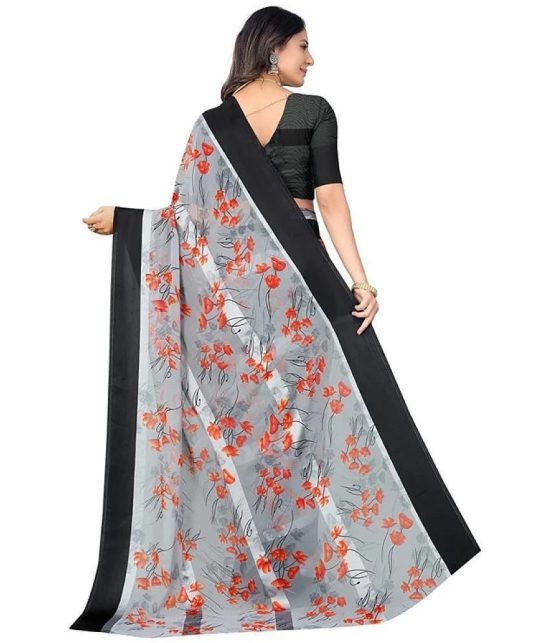 Sitanjali - Grey Georgette Saree With Blouse Piece ( Pack of 1 ) - Grey