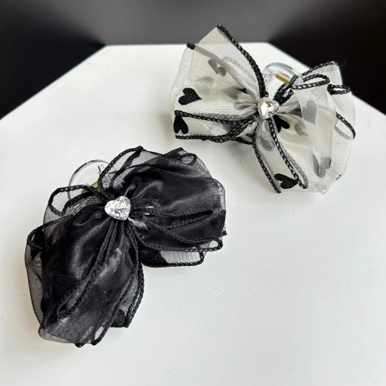 Organza Bow Hair Clutcher-White