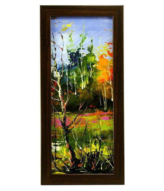 Indianara landscape Synthetic Painting With Frame