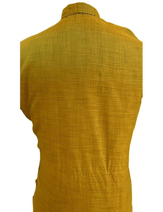 Mustard Yellow Men's Chikankari Kurta