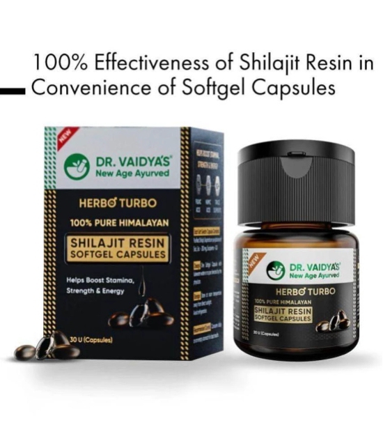 Dr. Vaidya's Herbo24Turbo Shilajit Resin in Softgel Capsules, 100g