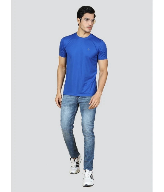 Supersquad Polyester Regular Fit Solid Half Sleeves Mens T-Shirt - Blue ( Pack of 1 ) - None