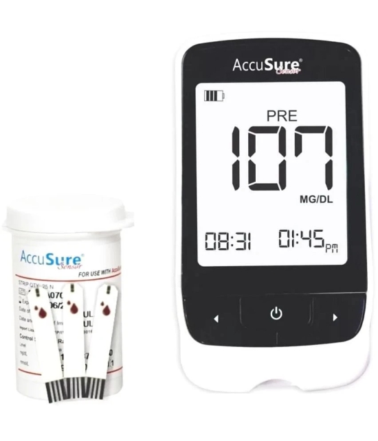 ACCUSURE - Sensor 25 Strips & Glucometer