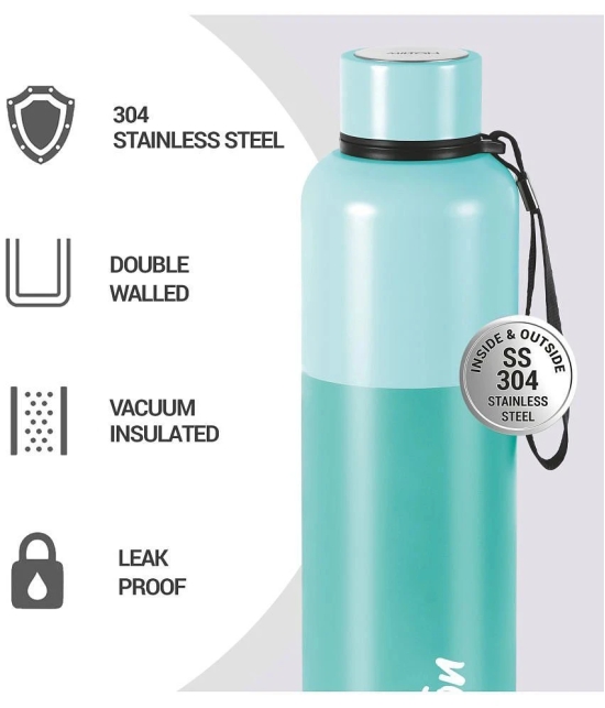 Milton Ancy 1000 Thermosteel Water Bottle, 1.05 Litre, Aqua Green | 24 Hours Hot and Cold | Easy to Carry | Rust Proof | Tea | Coffee | Office| Gym | Home | Kitchen | Hiking | Trekking | Tra