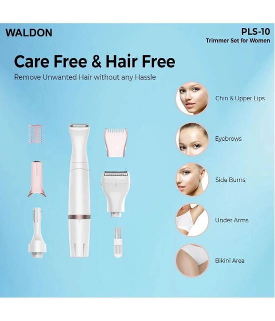 WALDON Women Trimmer PLS-10 White Corded Multigrooming Kit With 60 minutes Runtime