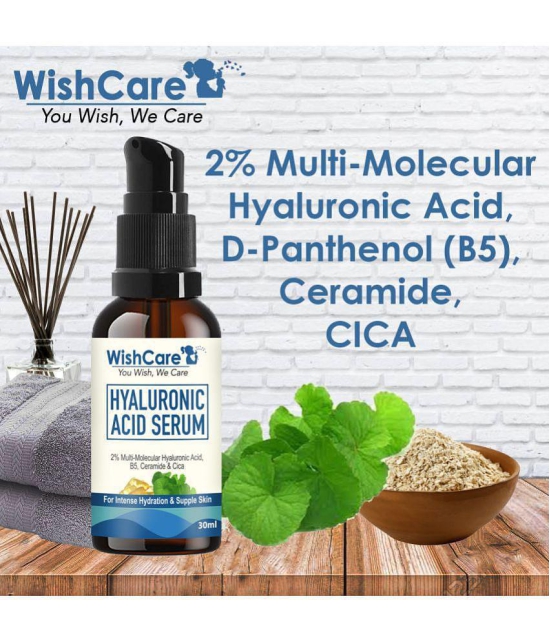 WishCare 2% Hyaluronic Acid Serum with CICA, Ceramide & B5 - Multi-Molecular Face Serum 30 mL