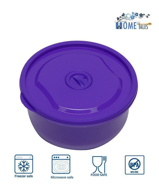 HOMETALES Microvent Multi-purpose Container 1800ml, 1100ml, 680ml, 360ml, Blue (4U) - Purple