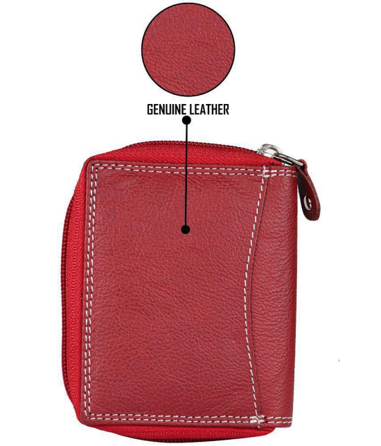 Tough - Leather Card Holder ( Pack of 1 ) - Red