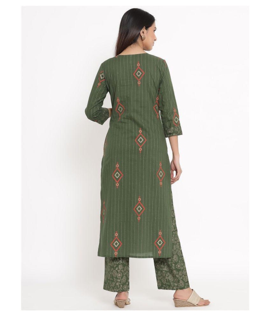 Kbz Cotton Kurti With Palazzo - Stitched Suit - XL