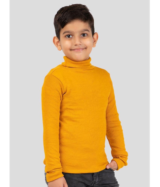 YHA - Mustard Woollen Blend Boys Pullover Sweaters ( Pack of 1 ) - None