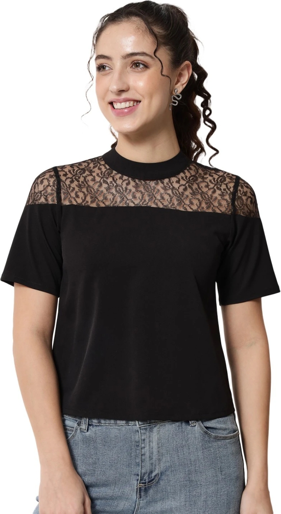 ALL WAYS YOU Women Top Crepe fabric  Black M