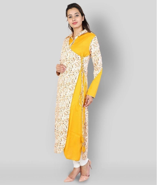 Rangun - Multicolor Rayon Womens Angrakha Kurti - L