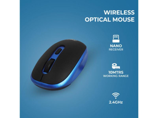 Foxin 9099 Wireless Mouse With Nano USB Receiver Vibrant Blue