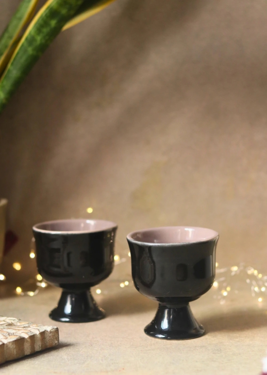 Black Ice Cream Goblet-Set of two