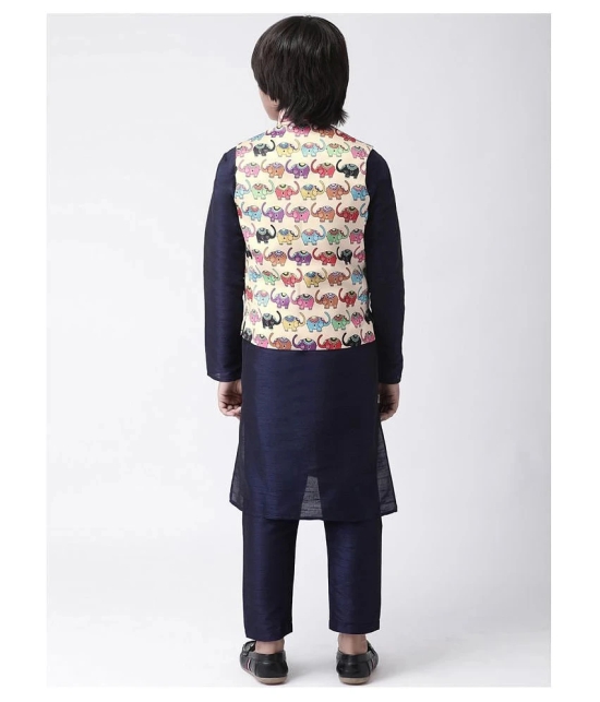 3Pc Kurta Pyjama and Waistcoat - None