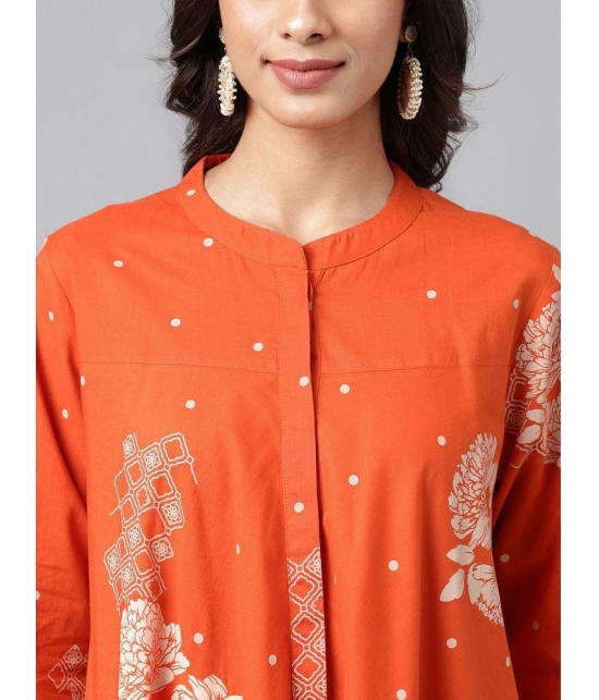 Janasya Orange Cotton Womens Tunic ( Pack of 1 ) - None