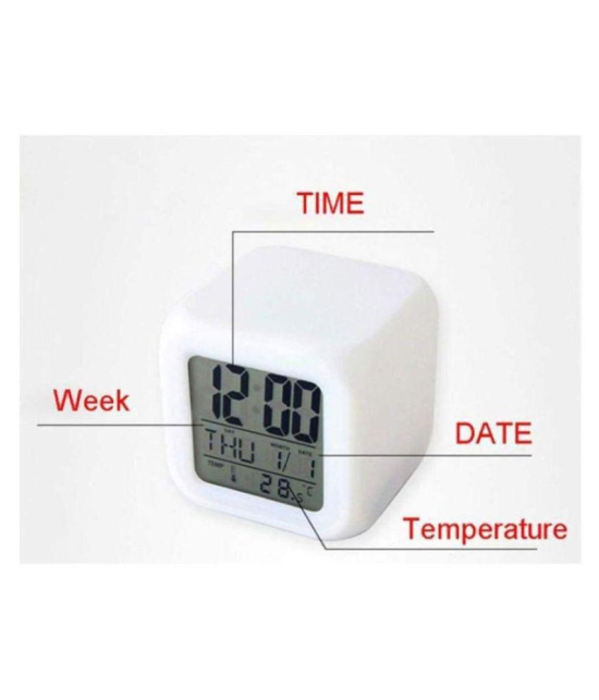 FSN-Smart Digital Alarm Clock with Automatic Colour Changing with Date, Time, Temperature