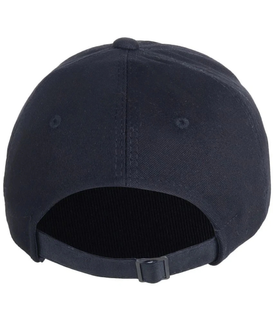 Zacharias Black Cotton Mens Cap ( Pack of 1 ) - Black